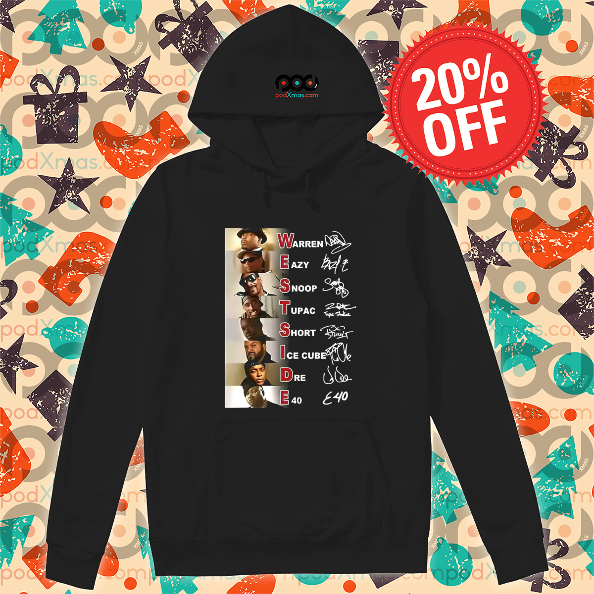 West Side Warren Eazy Snoop Tupac Short Ice Cube Dre E40 Signature Shirt West Side Warren Eazy Snoop Tupac Short Ice Cube Dre E40 Signature Shirt