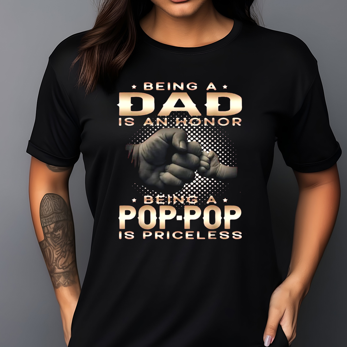 Being A Dad Is An Honor Being A Pop-pop Is Priceless Shirt