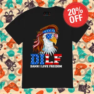Eagles DILF Damn I Love Freedom 4th Of July 2024 Shirt