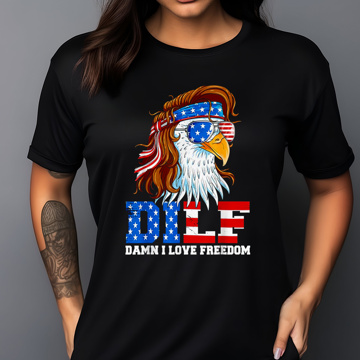 Eagles DILF Damn I Love Freedom 4th Of July 2024 Shirt