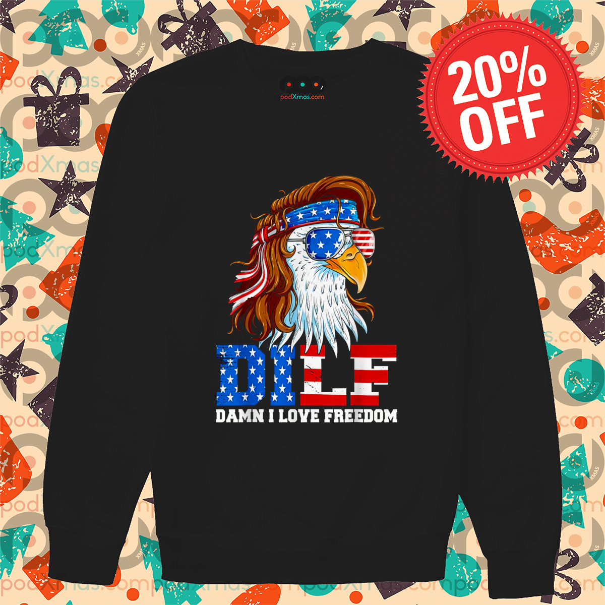 Eagles DILF Damn I Love Freedom 4th Of July 2024 Shirt