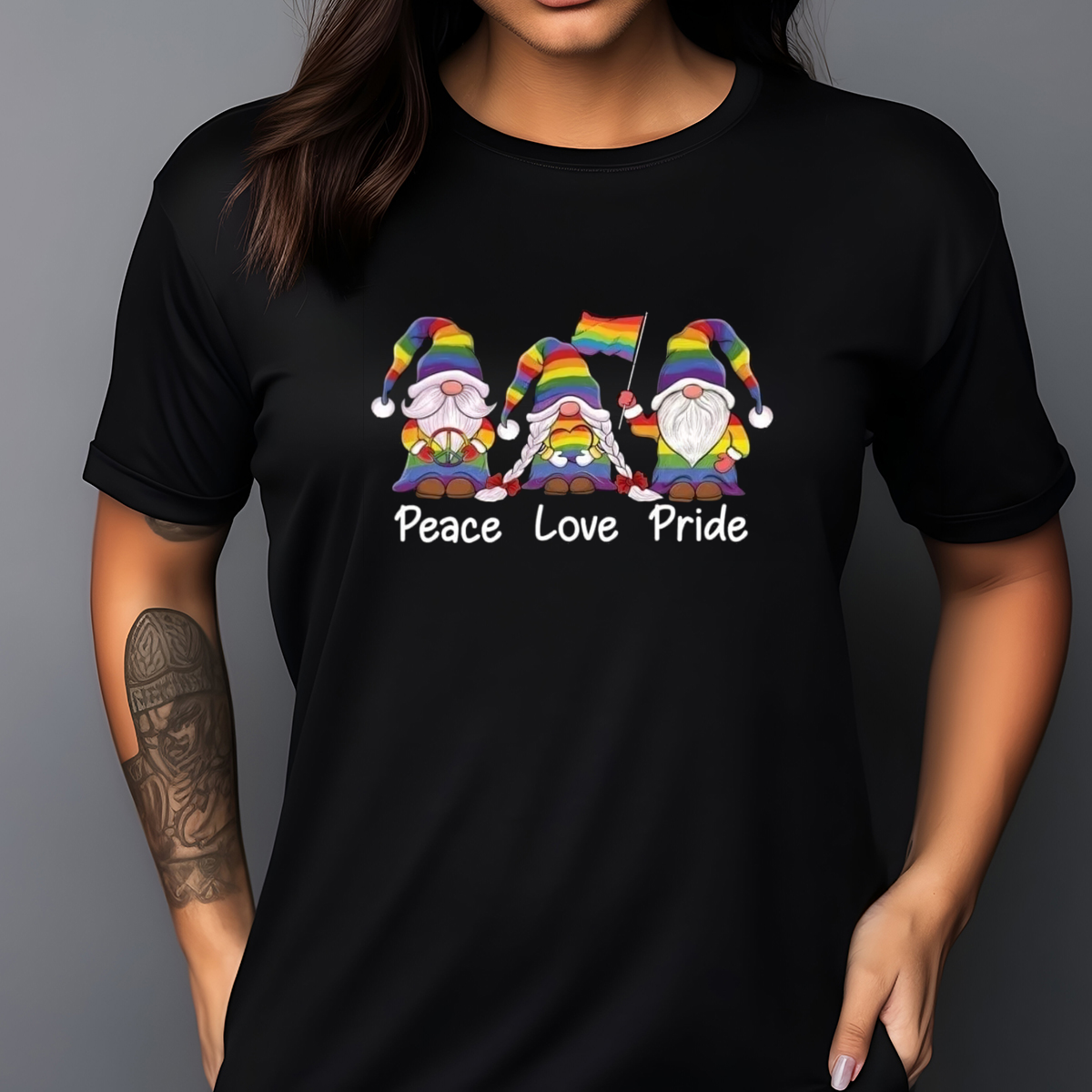 Gnomes LGBTQ Peace Love Pride 2024 Pride Month Shirt
