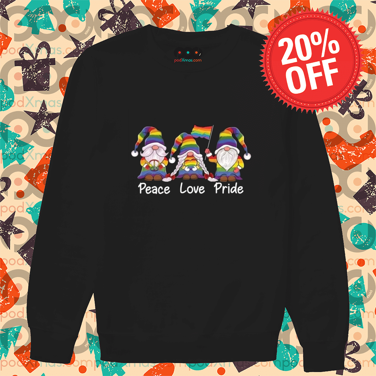 Gnomes LGBTQ Peace Love Pride 2024 Pride Month Shirt