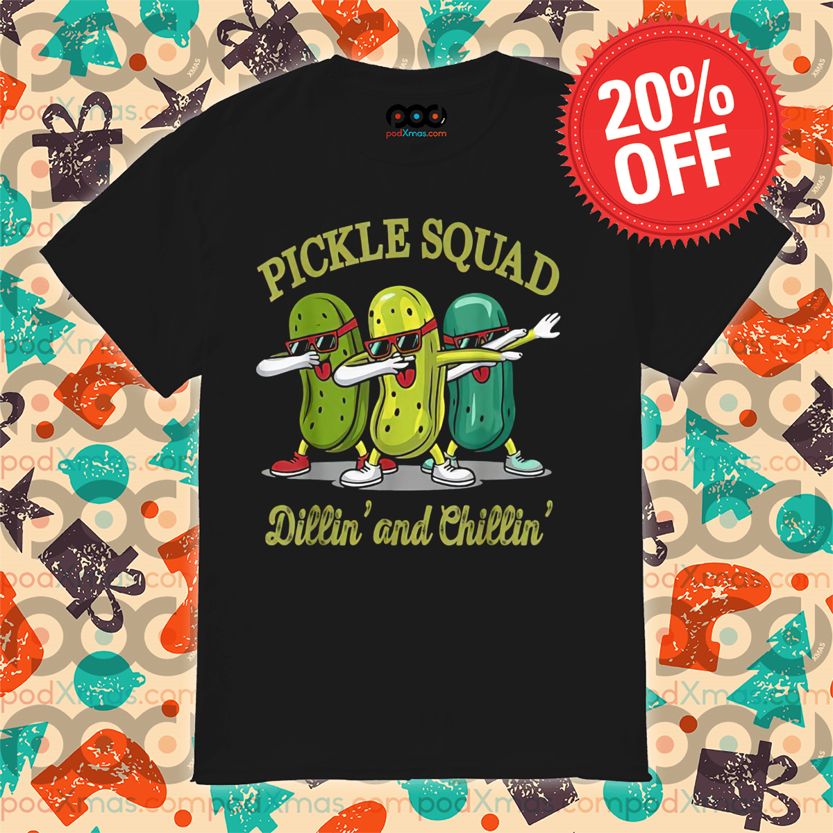Pickle Dabbing Pickle Squad Dillin' And Chillin' 2024 Shirt