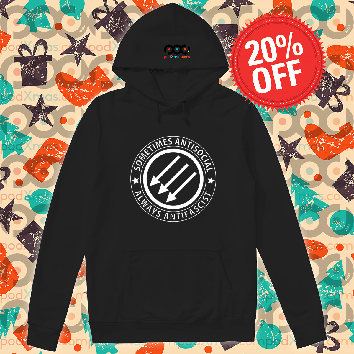 Sometimes Antisocial Always Antifascist 2024 Shirt
