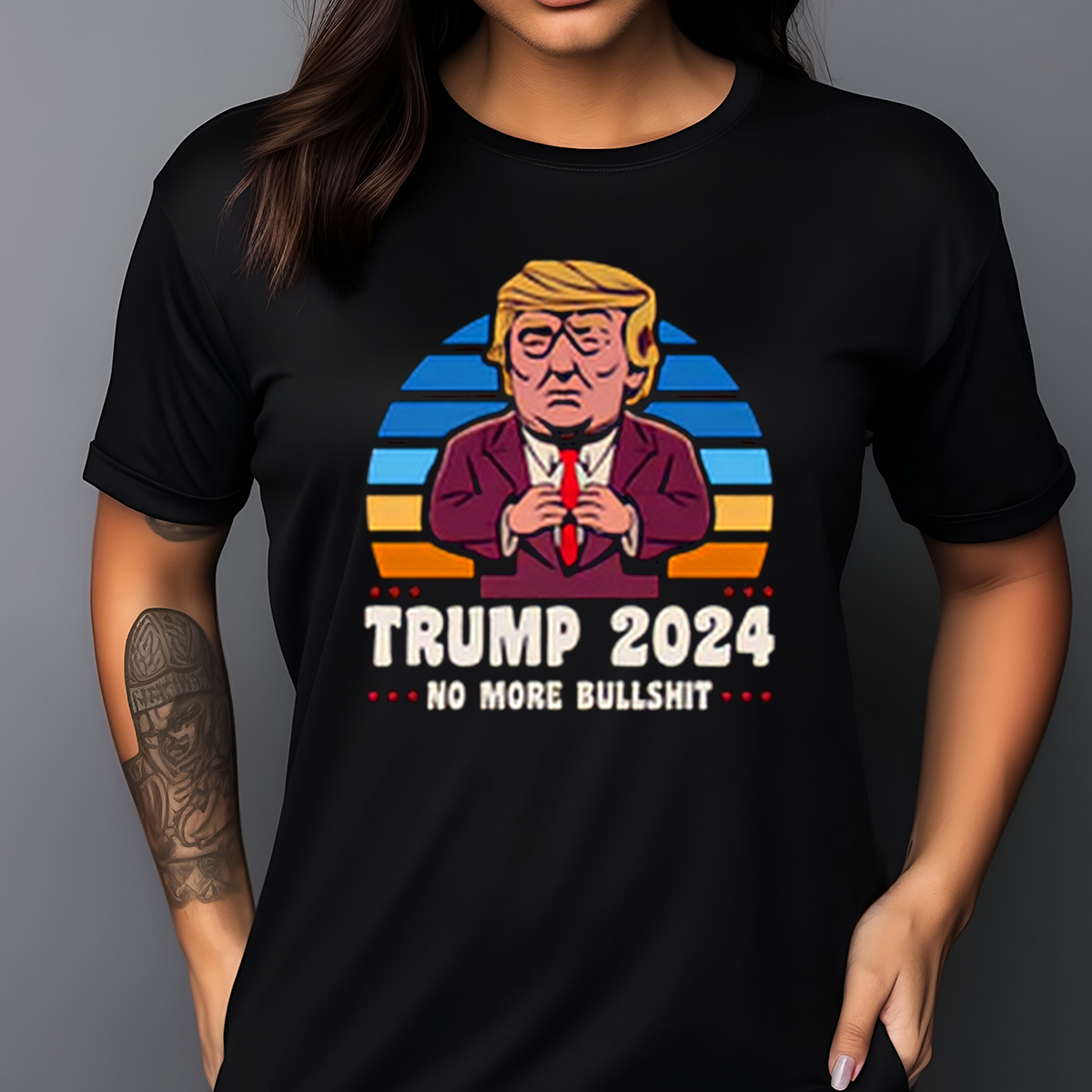 Trump 2024 No More Bullshit Retro Shirt