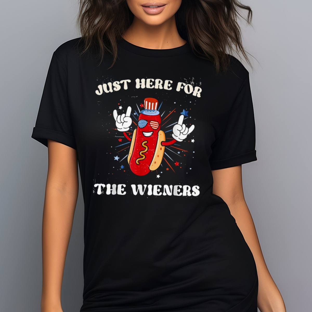 Hot Dog Just Here For The Wieners 2024 Shirt