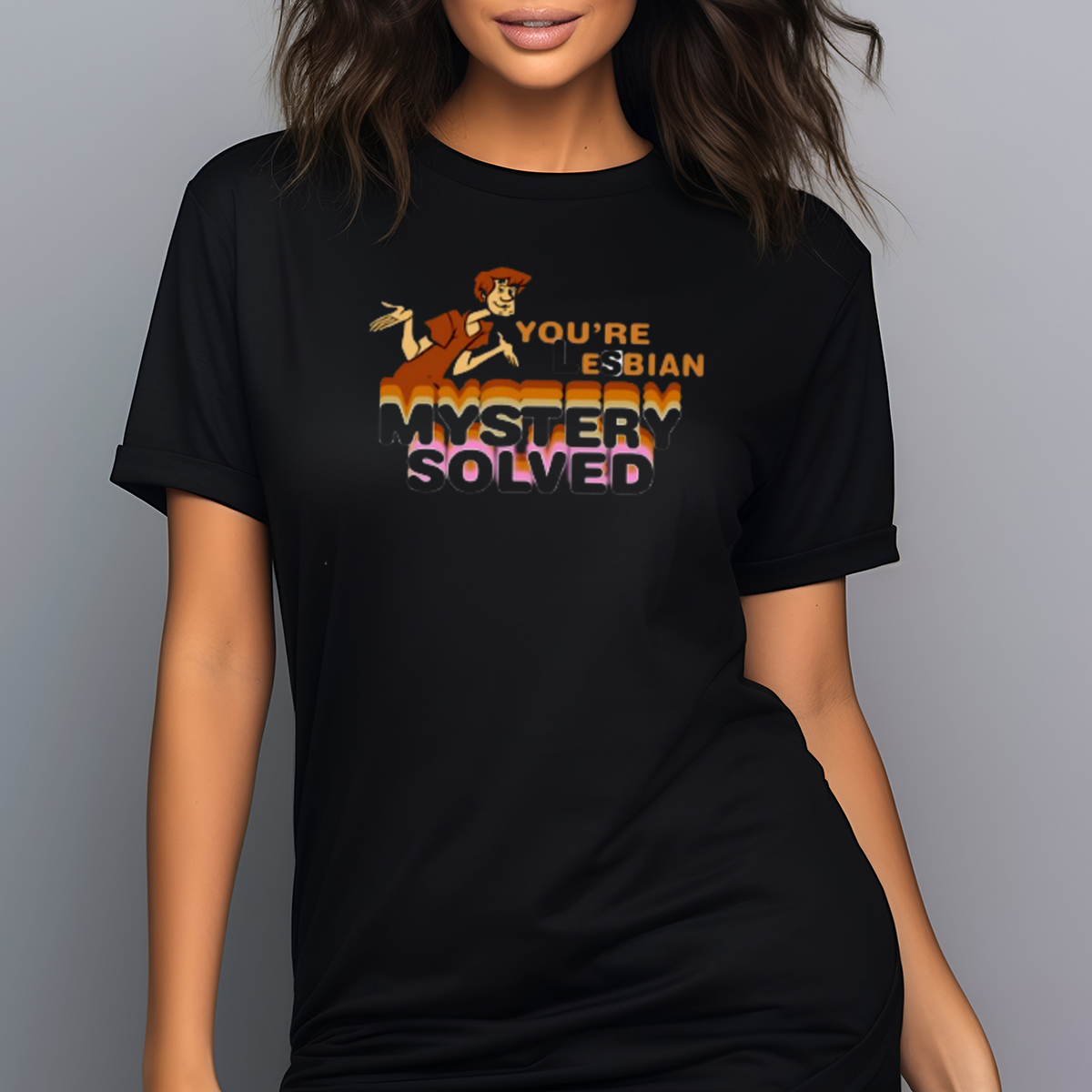 Shaggy Rogers Scooby You Are Lesbian Mystery Solved 2024 Shirt