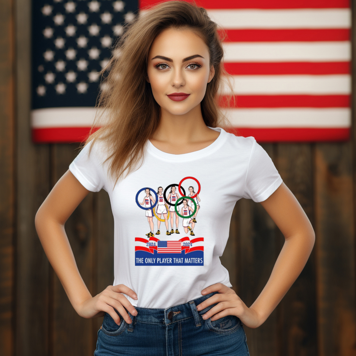 Olympic American Flag 2024 The Only Player That Matters Shirt