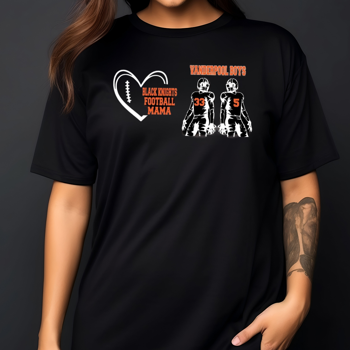 Black Knights Football Mama Yanderpool Boys Shirt