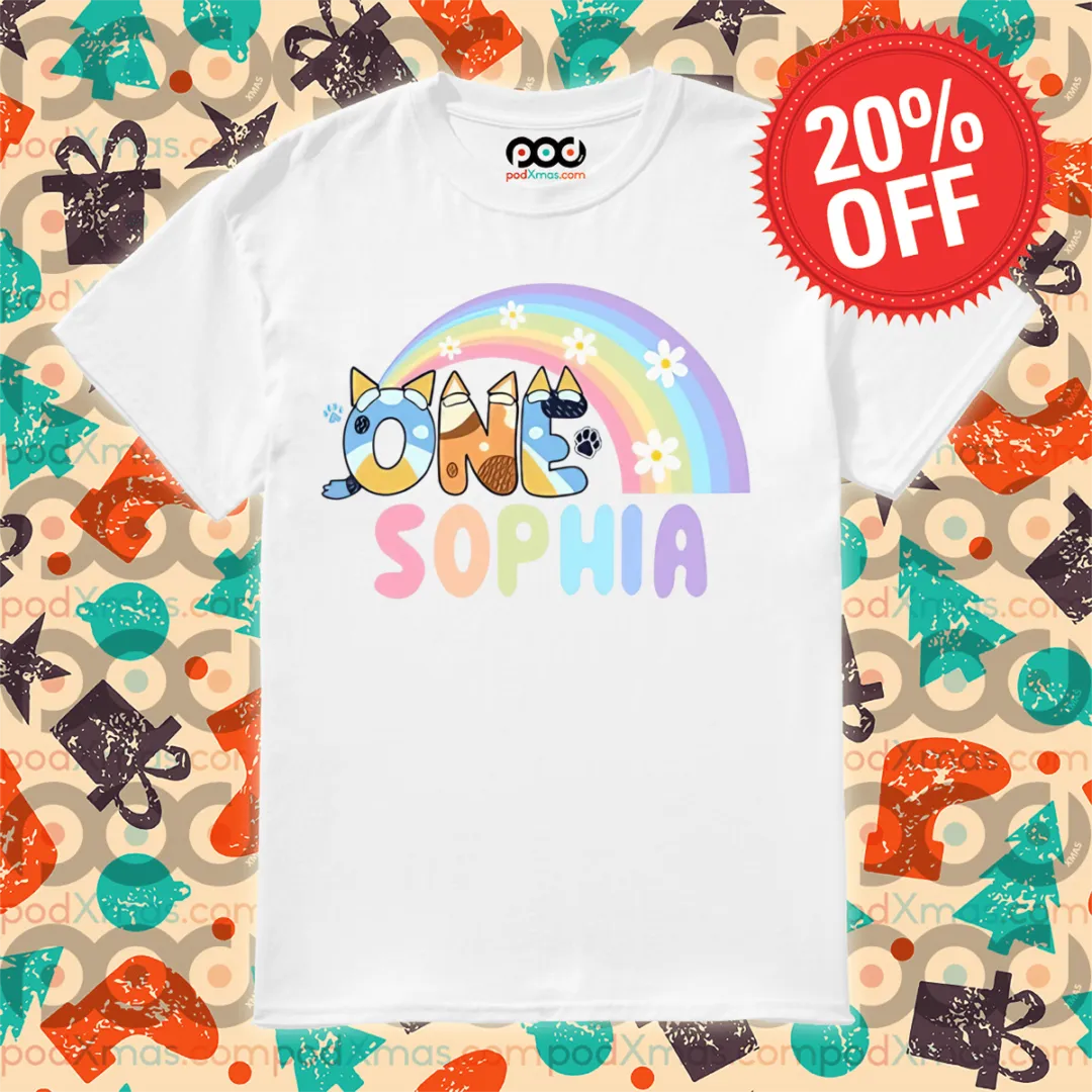 Bluey Rainbow One Sophia 2024 Shirt