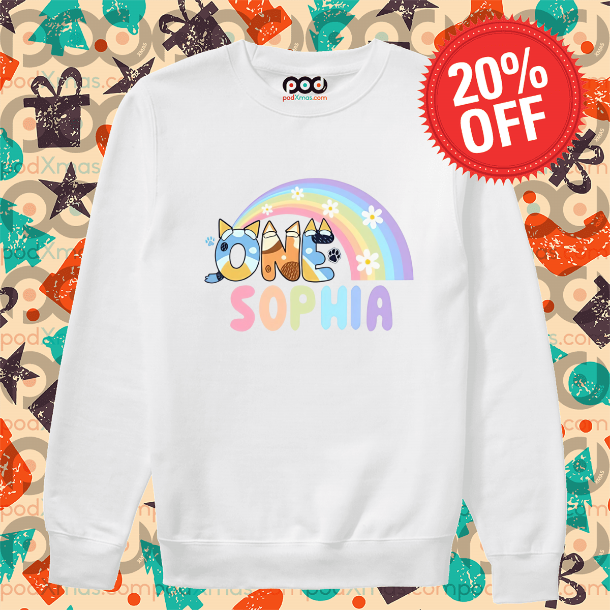 Bluey Rainbow One Sophia 2024 Shirt