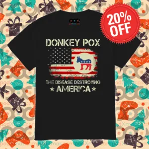 Donkey Pox The Disease Destroying America Flag 2024 Shirt