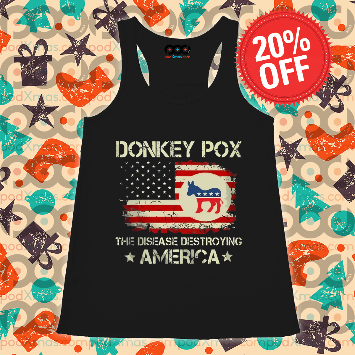 Donkey Pox The Disease Destroying America Flag 2024 Shirt