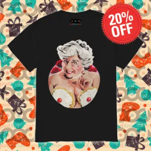 Granny Cream Pie Roses Nude Shirt
