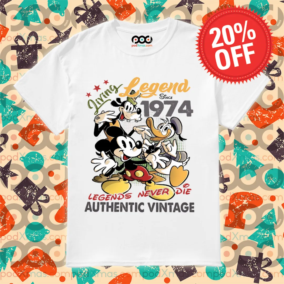 Mickey Donald Duck Scooby-Doo Living Legend 1974 Legends Never Die Shirt