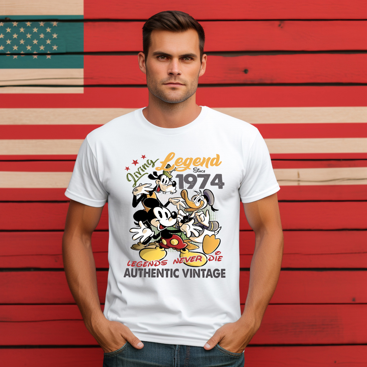 Mickey Donald Duck Scooby-Doo Living Legend 1974 Legends Never Die Shirt