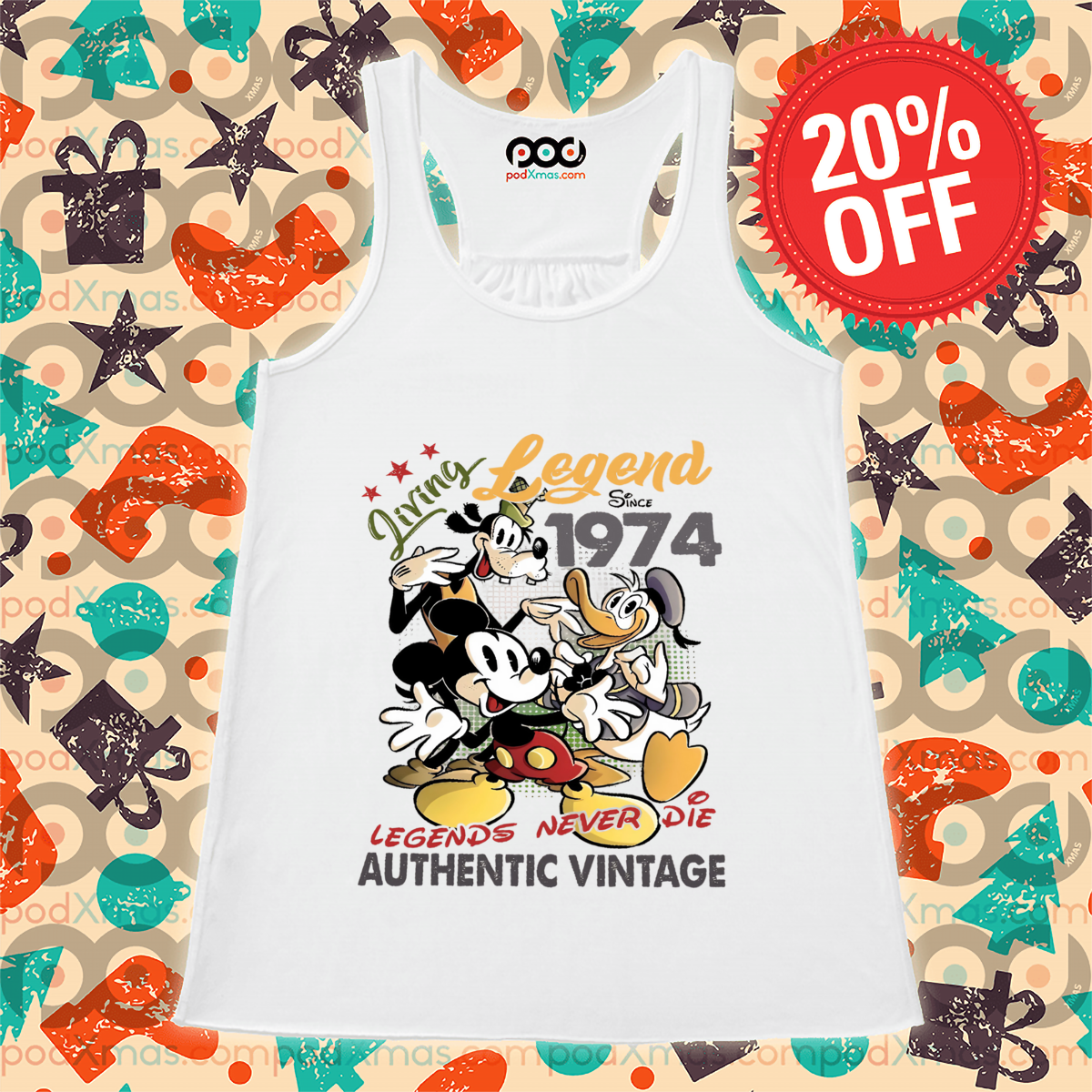 Mickey Donald Duck Scooby-Doo Living Legend 1974 Legends Never Die Shirt