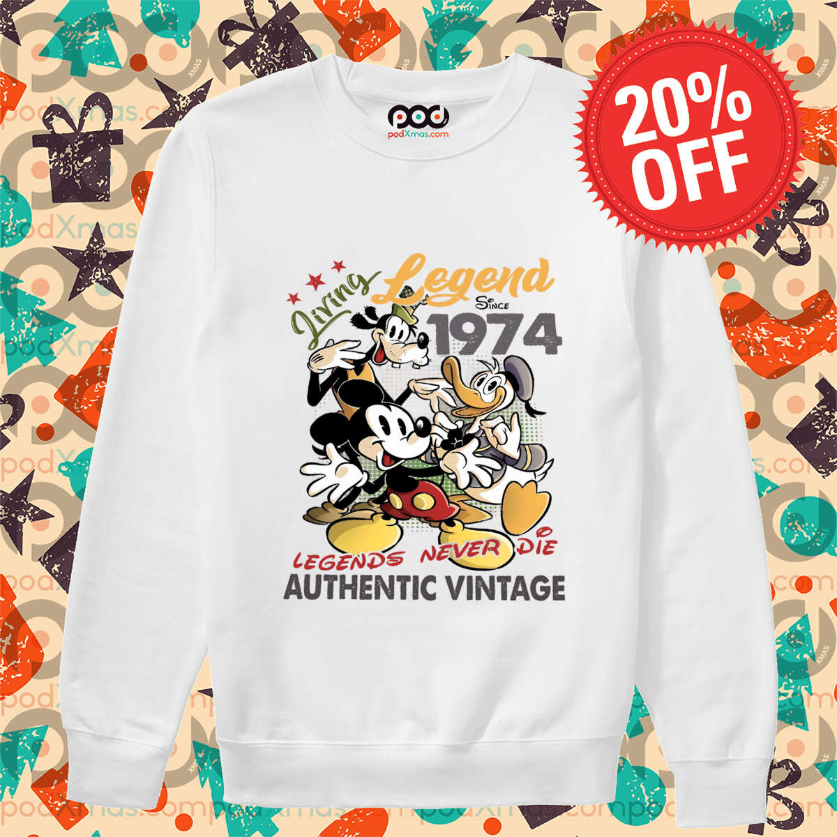 Mickey Donald Duck Scooby-Doo Living Legend 1974 Legends Never Die Shirt