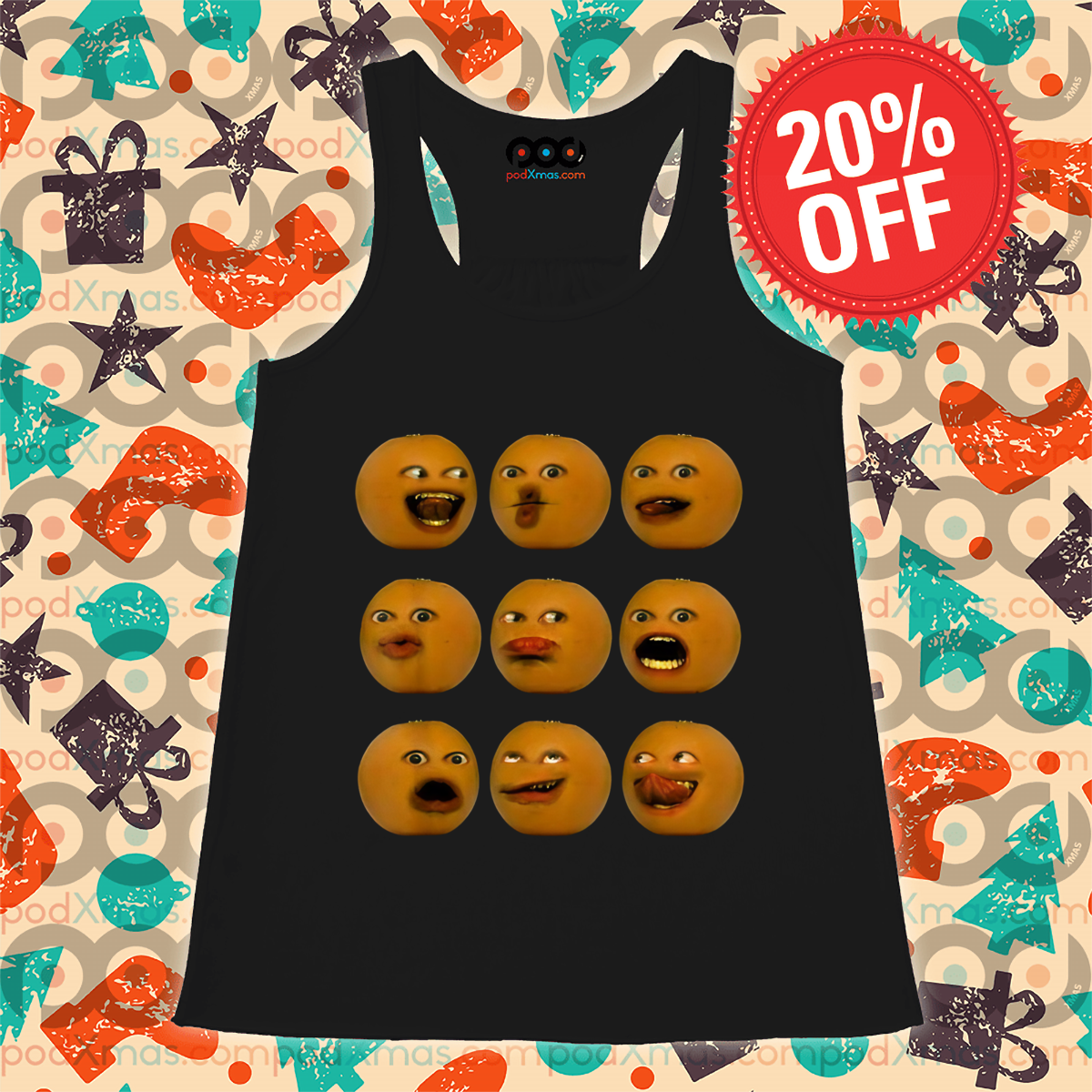 Annoying Orange Funny Face Emoji Shirt