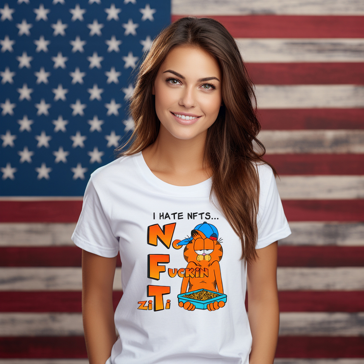 Garfield I Hate NFTs No Fuckin Ziti 2024 Shirt