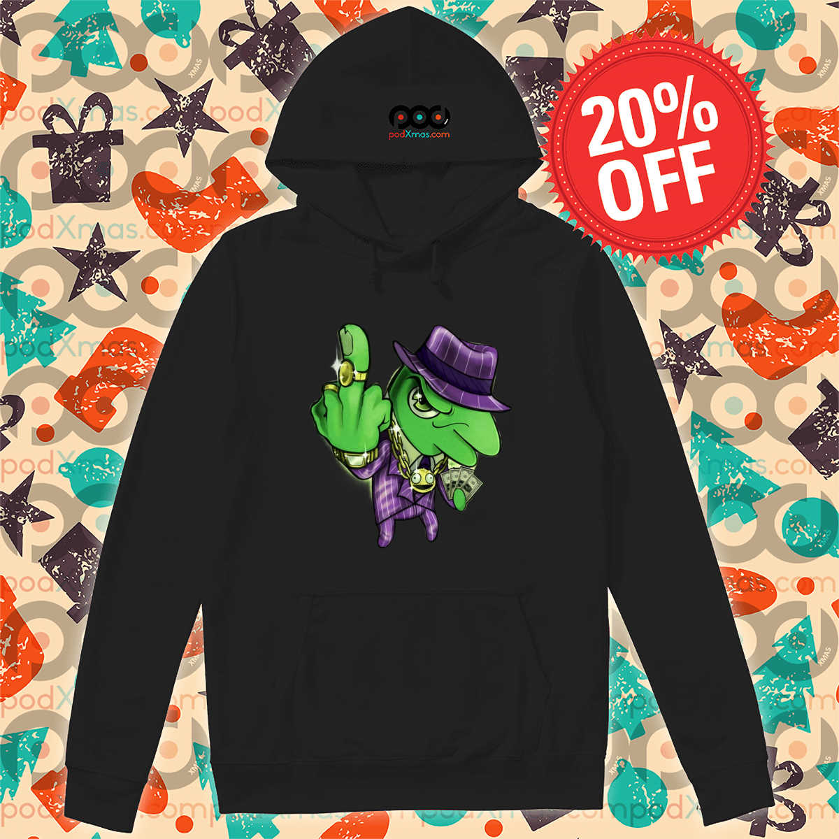 Glep Smiling Middle Finger Gangster Money Flex 2024 Shirt