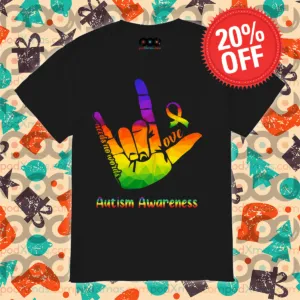 Hand Love Needs No Words Autism Awareness 2024 Shirt