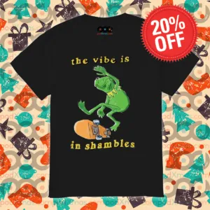Kermit the Frog Skateboarding The Vibe Is In Shambles 2024 Shirt