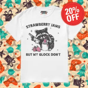 Racoon Strawberry Jams But My Glock Don't Vintage Shirt