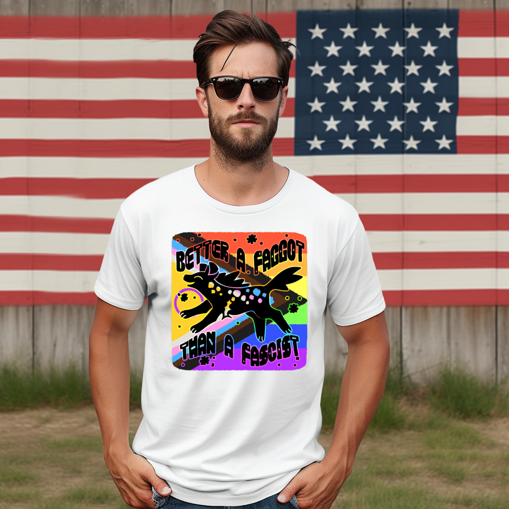 Rainbow LGBTQ Better A Faggot Than A Fascist 2024 Shirt
