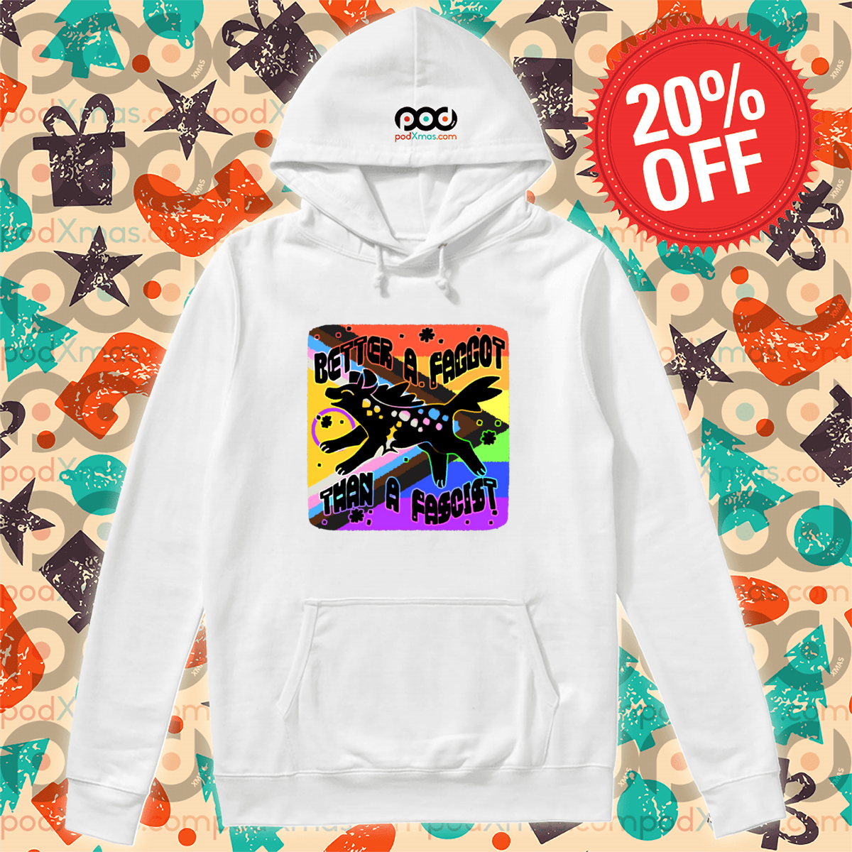 Rainbow LGBTQ Better A Faggot Than A Fascist 2024 Shirt