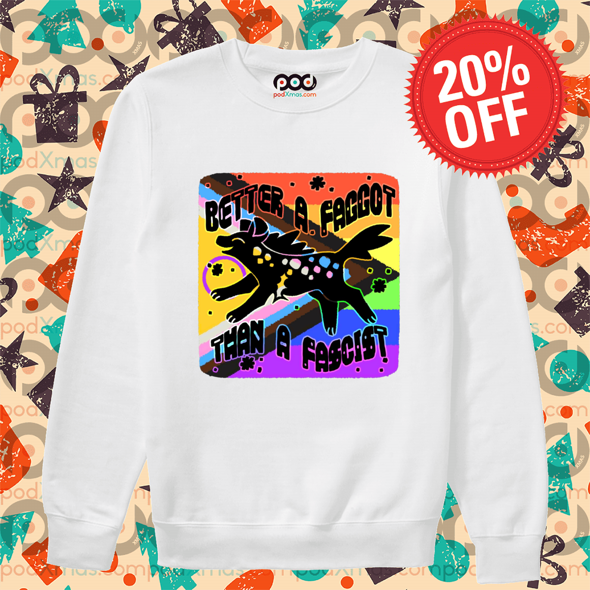 Rainbow LGBTQ Better A Faggot Than A Fascist 2024 Shirt