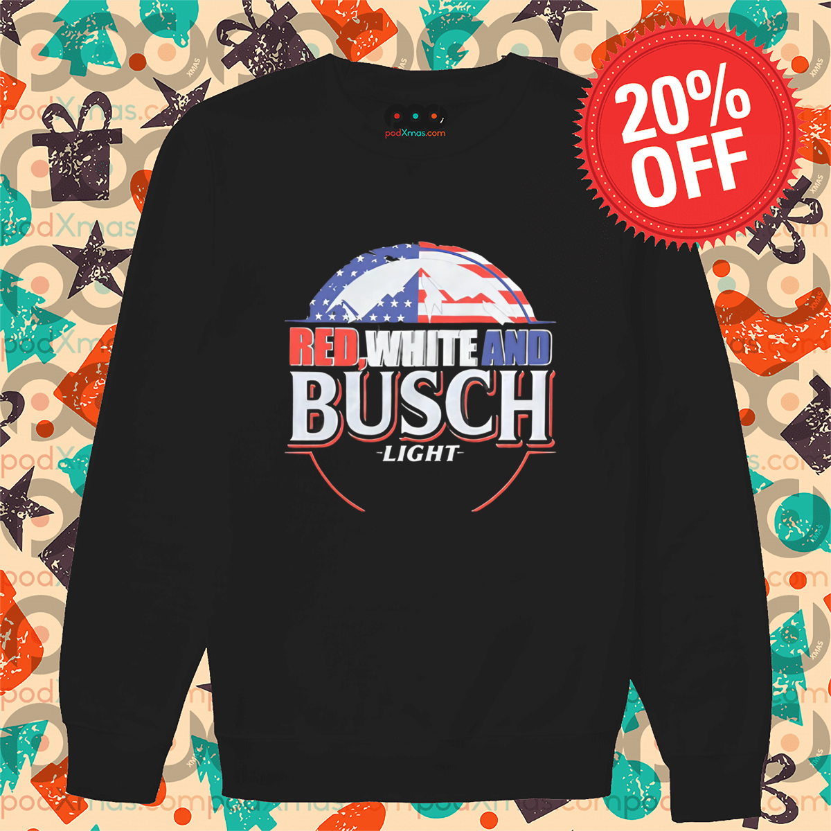 Red White And Busch Light Shirt