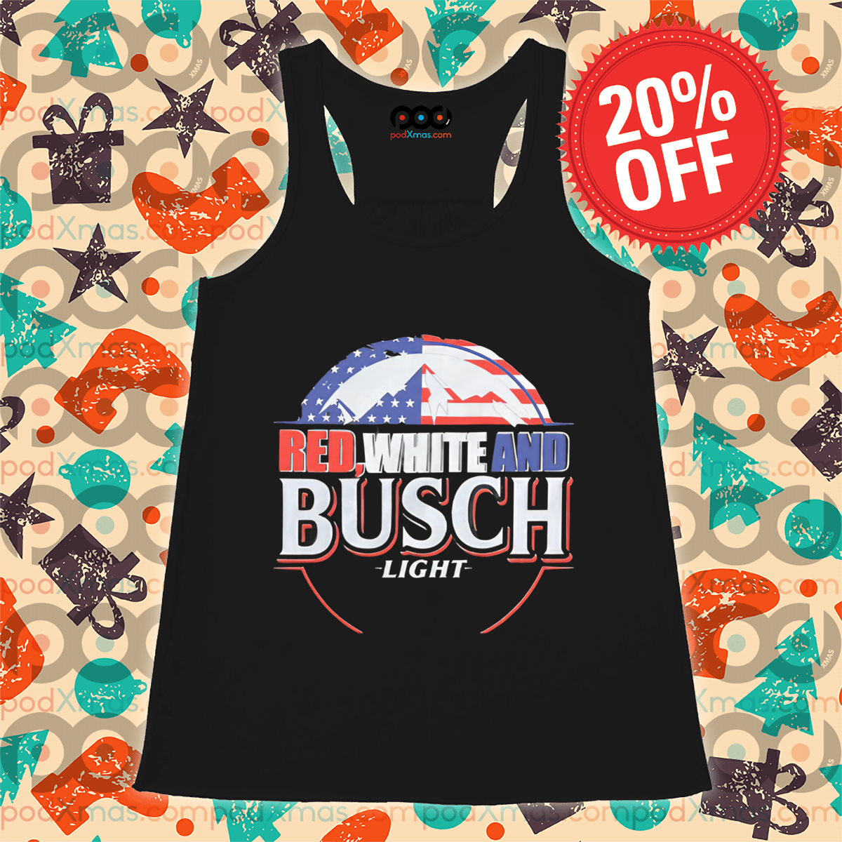 Red White And Busch Light Shirt