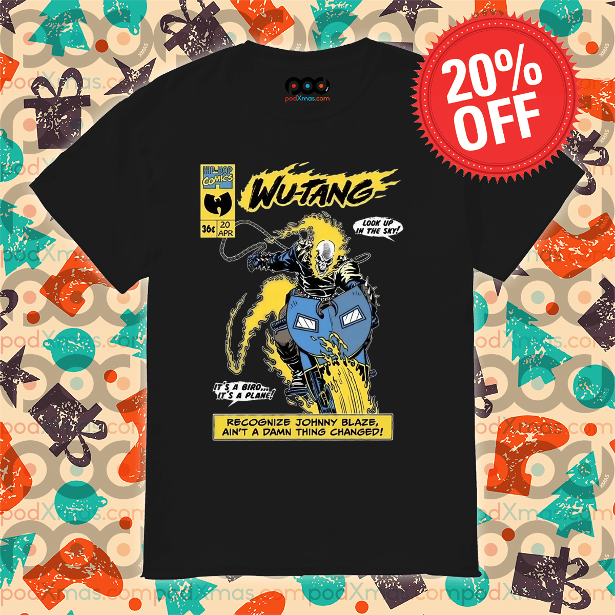 Ghost Rider Wu-Tang Look Up In The Sky 2024 Shirt