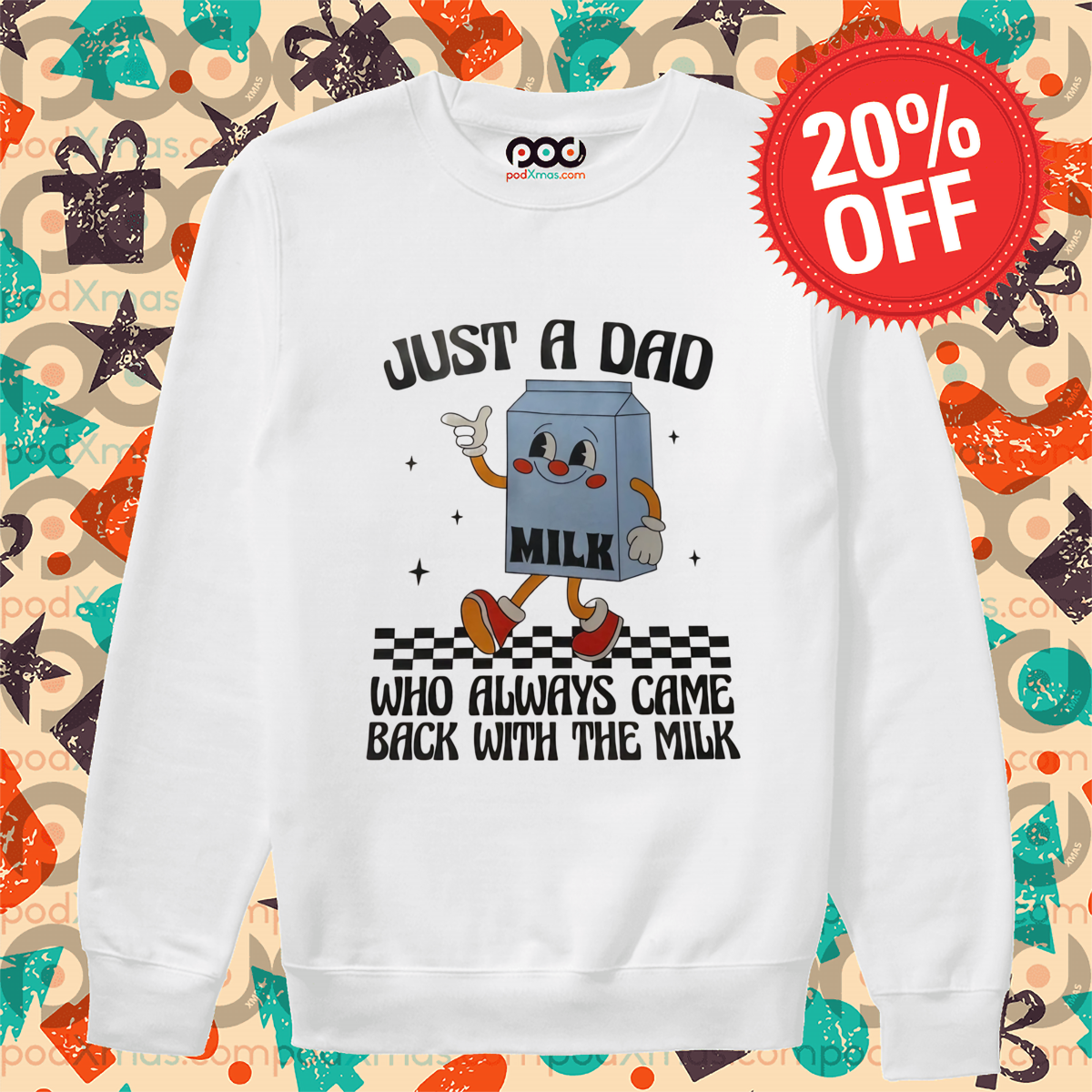 Just A Dad Who Always Came Back With The Milk Retro 2024 Shirt
