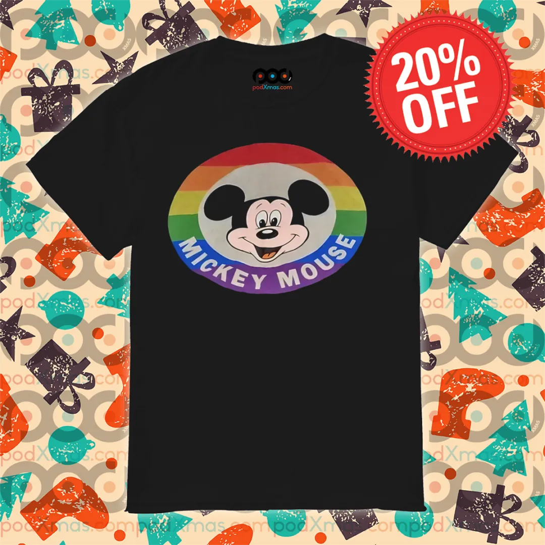 LGBTQ Mickey Mouse Head Rainbow 2024 Pride Month Shirt