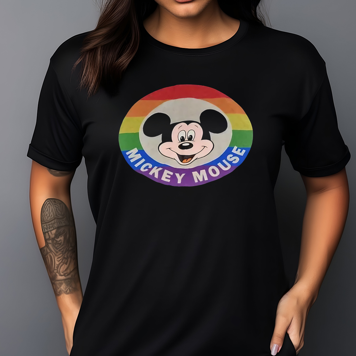 LGBTQ Mickey Mouse Head Rainbow 2024 Pride Month Shirt