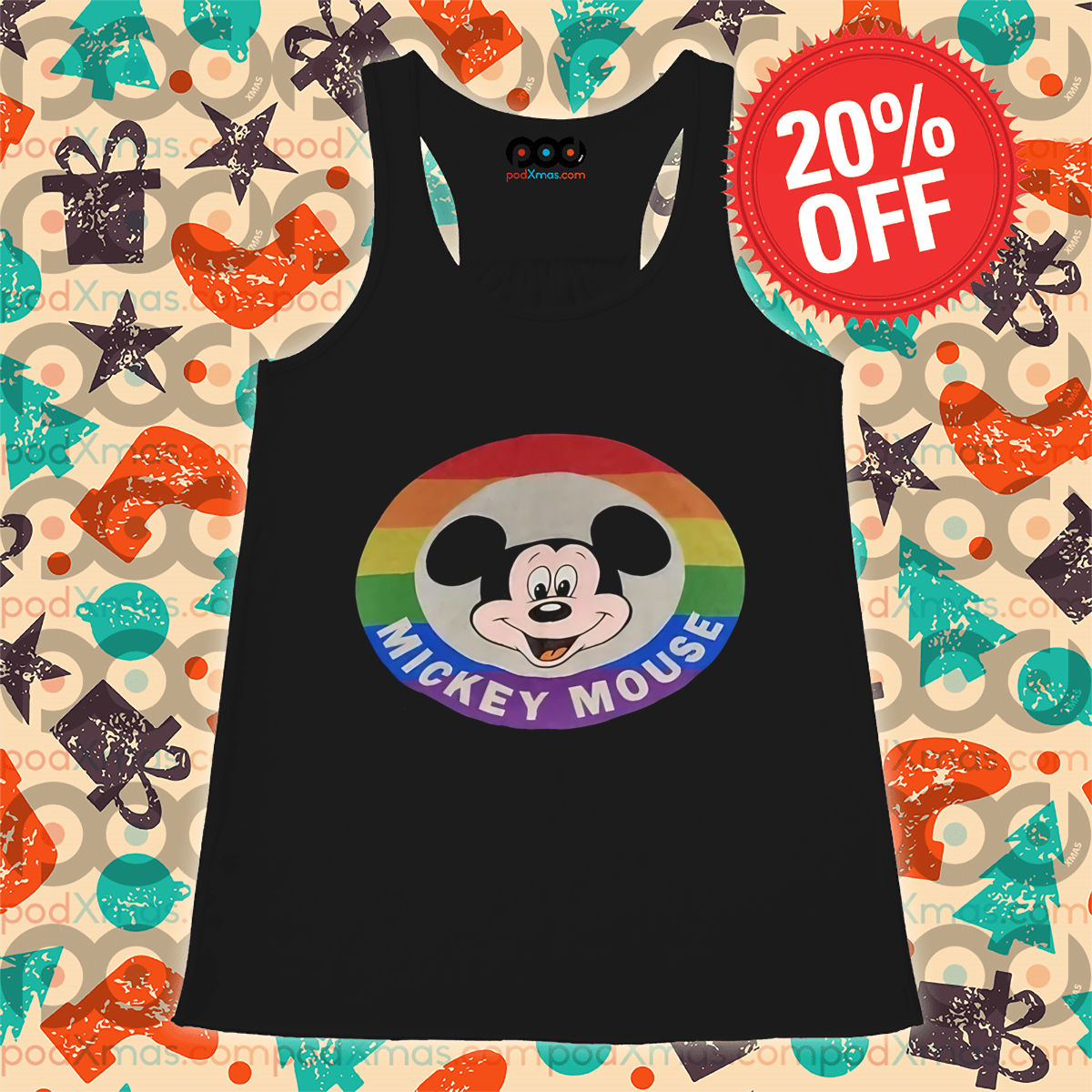 LGBTQ Mickey Mouse Head Rainbow 2024 Pride Month Shirt
