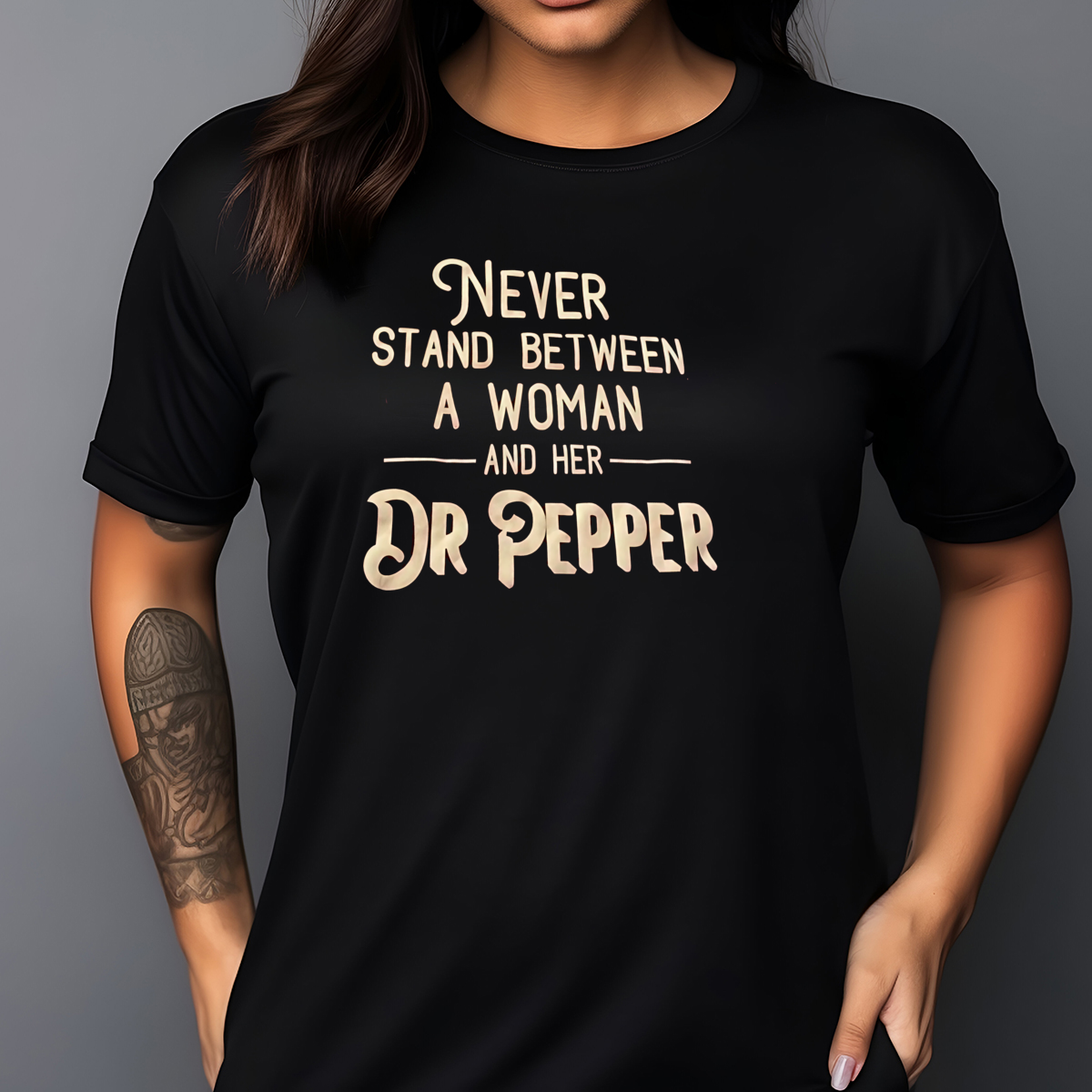 Never Stand Between A Woman And Her Dr Pepper 2024 Shirt