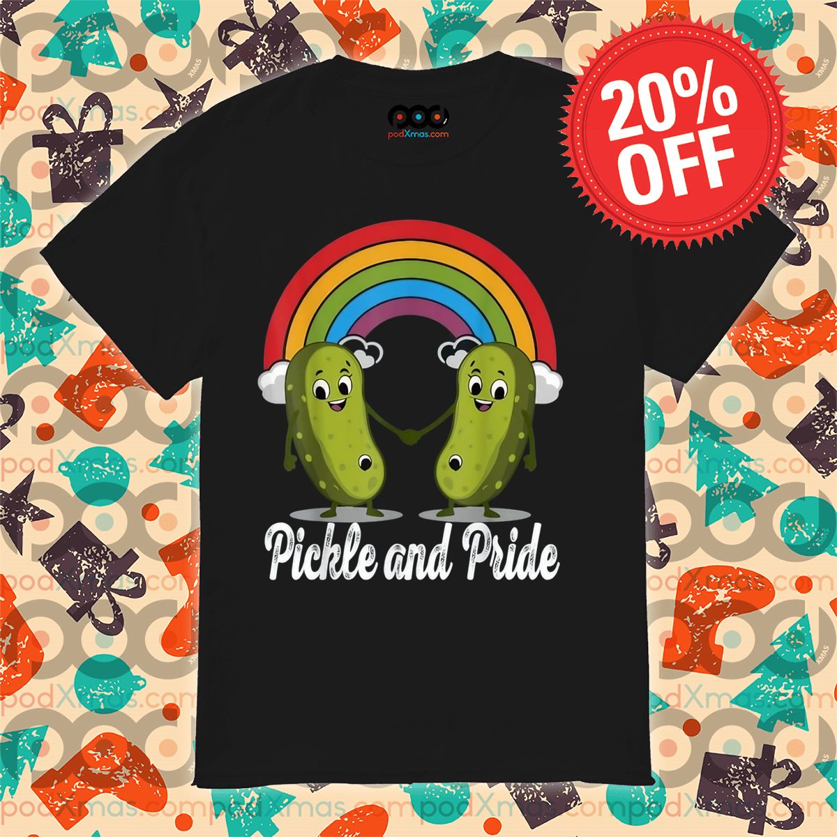 Pickle And Pride Rainbow LGBTQ Pride Month 2024 Shirt
