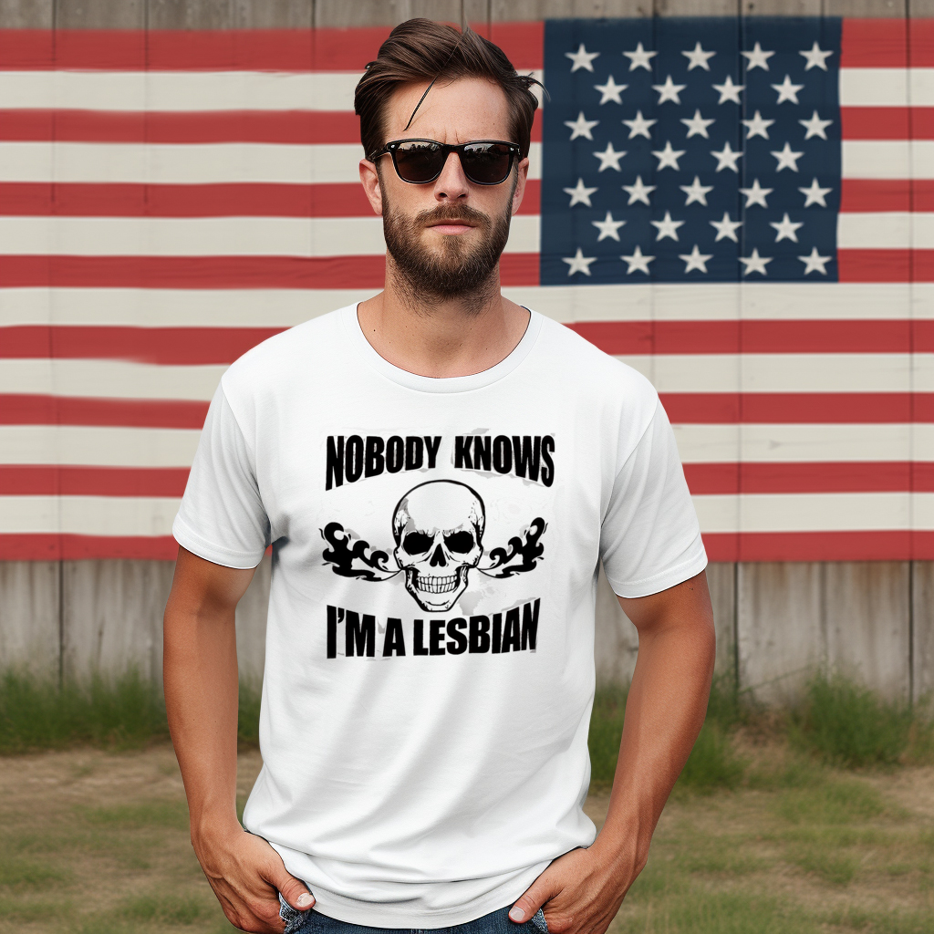 Skull Nobody Knows I Am A Lesbian 2024 Shirt