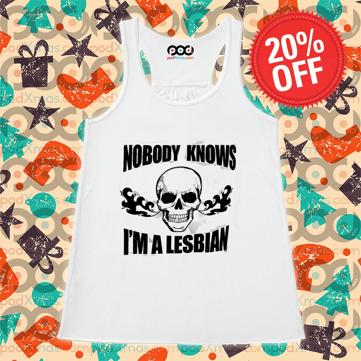 Skull Nobody Knows I Am A Lesbian 2024 Shirt