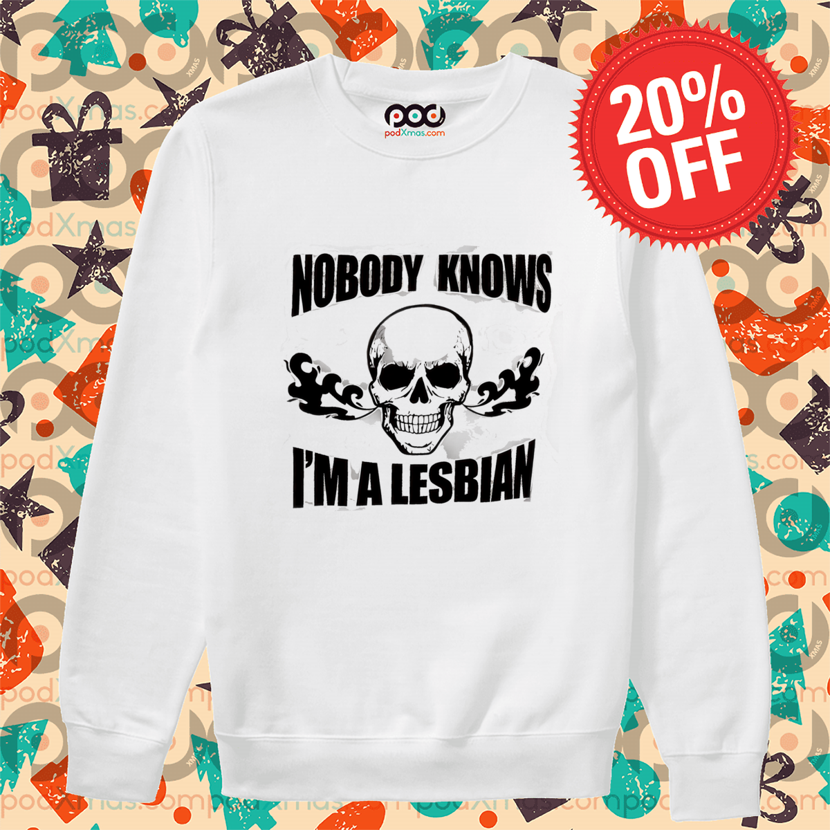 Skull Nobody Knows I Am A Lesbian 2024 Shirt