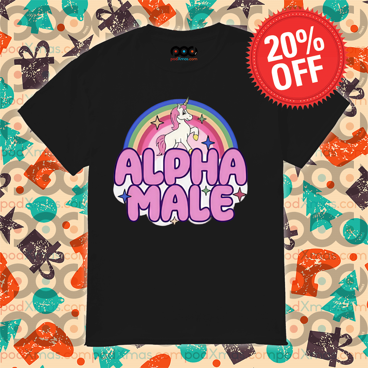Unicorn Alpha Male Rainbow Pride Month 2024 Shirt