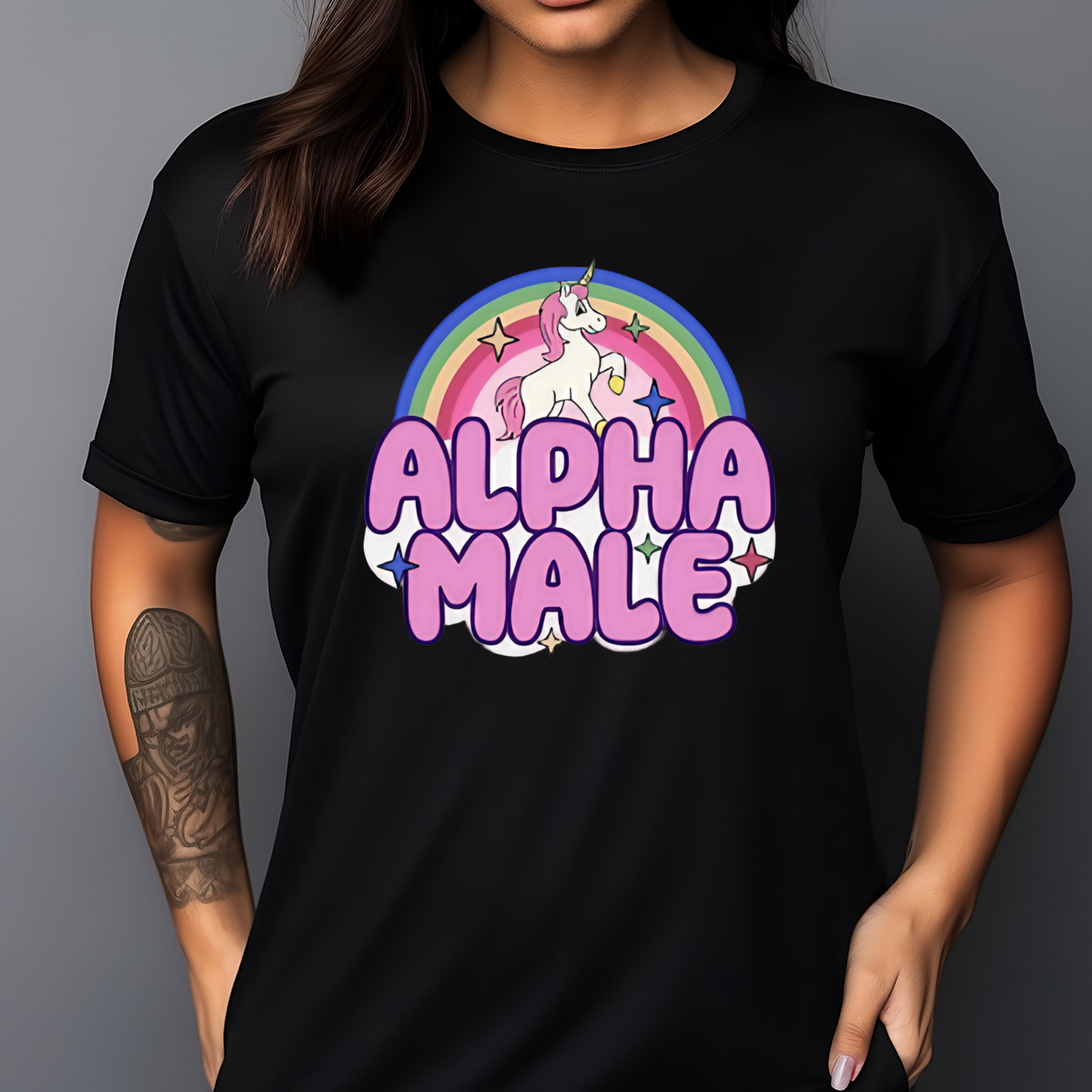 Unicorn Alpha Male Rainbow Pride Month 2024 Shirt