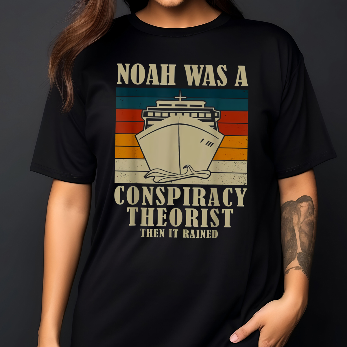 Noah Was A Conspiracy Theorist Then It Rained Vintage Shirt-topaz-enhance