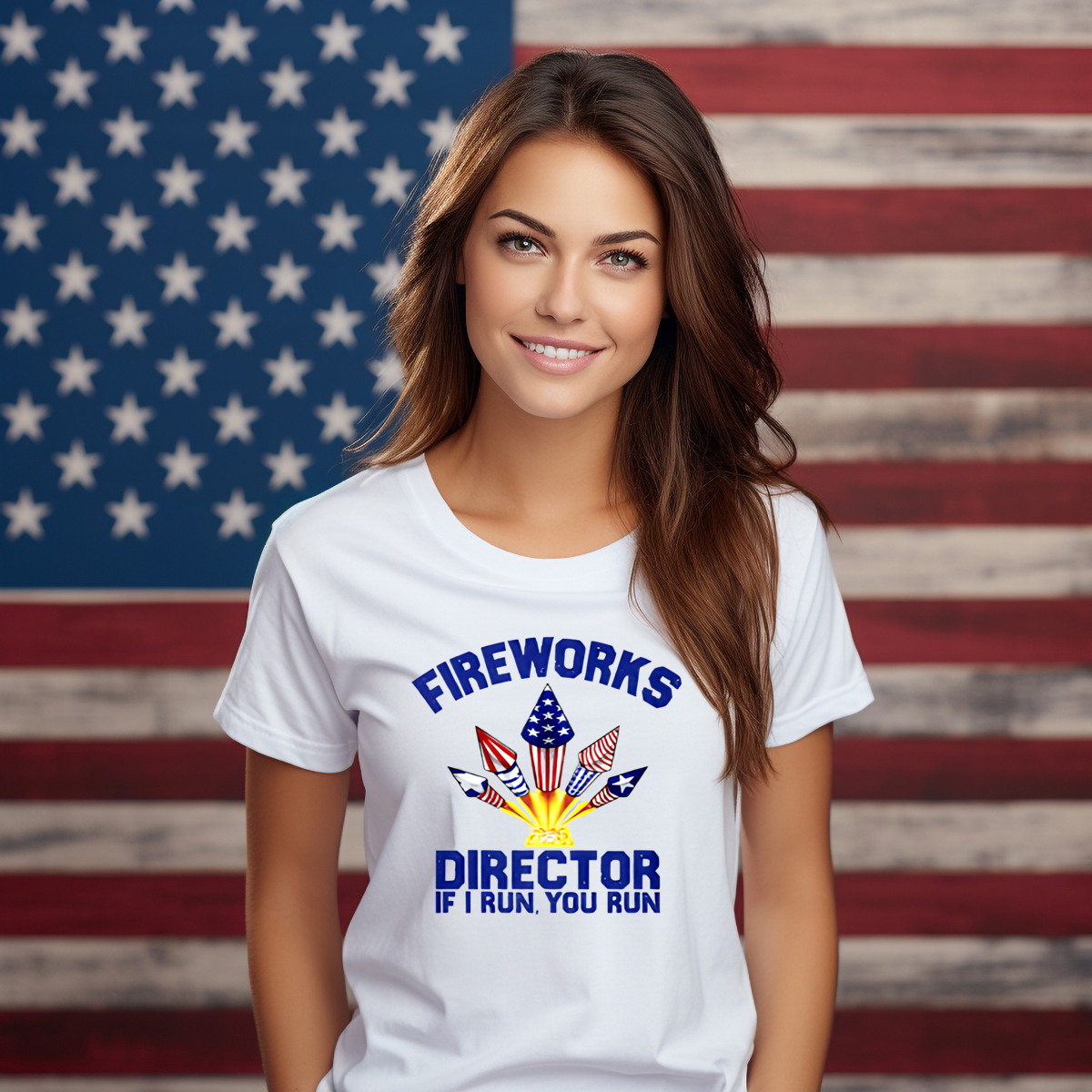 4th of July Fireworks Director If I Run You Run 2024 Shirt