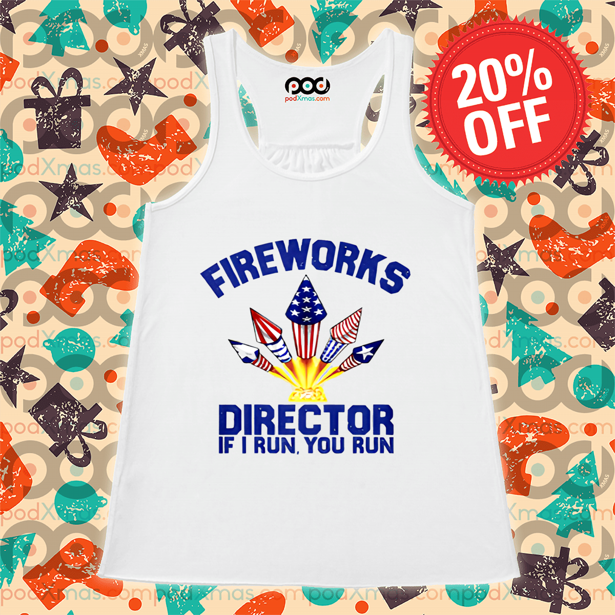 4th of July Fireworks Director If I Run You Run 2024 Shirt