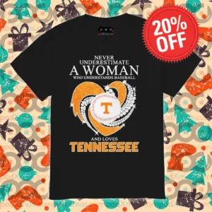 Heart Diamond Never Underestimate A Woman Who Understands Baseball And Loves Tennessee Shirt